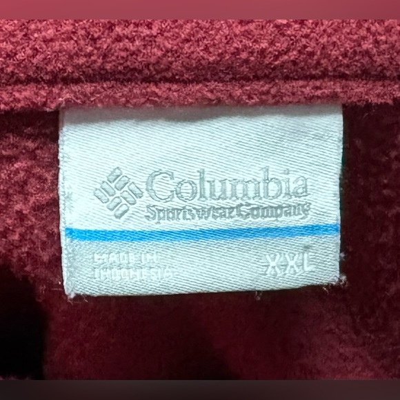 Columbia Sportswear Co. Burgundy Full Zip Fleece Jacket XXL - Picture 4 of 5